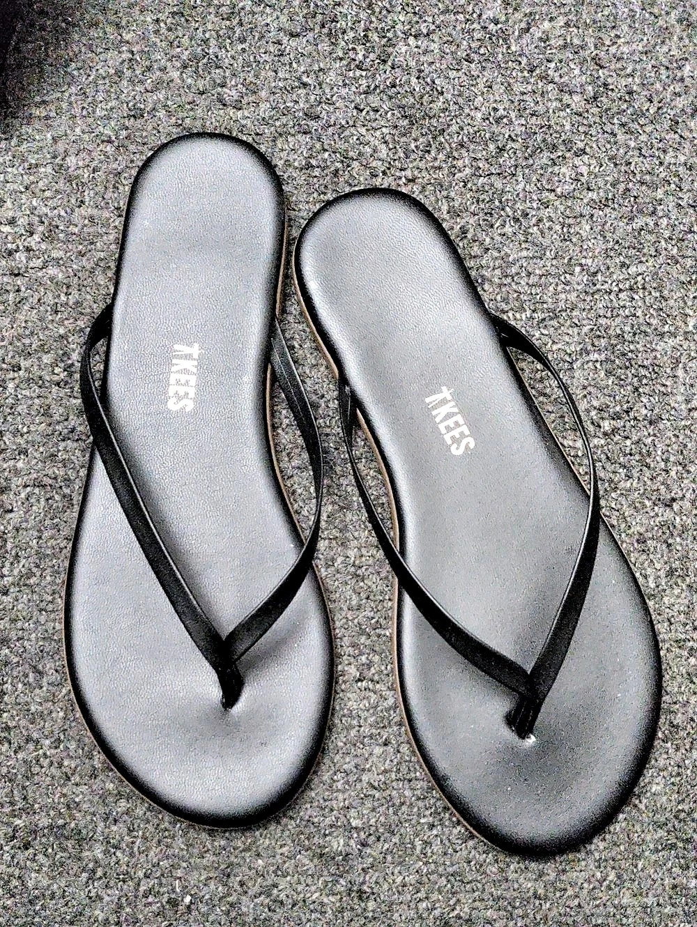 TKEES Women's Black Thong Sandals